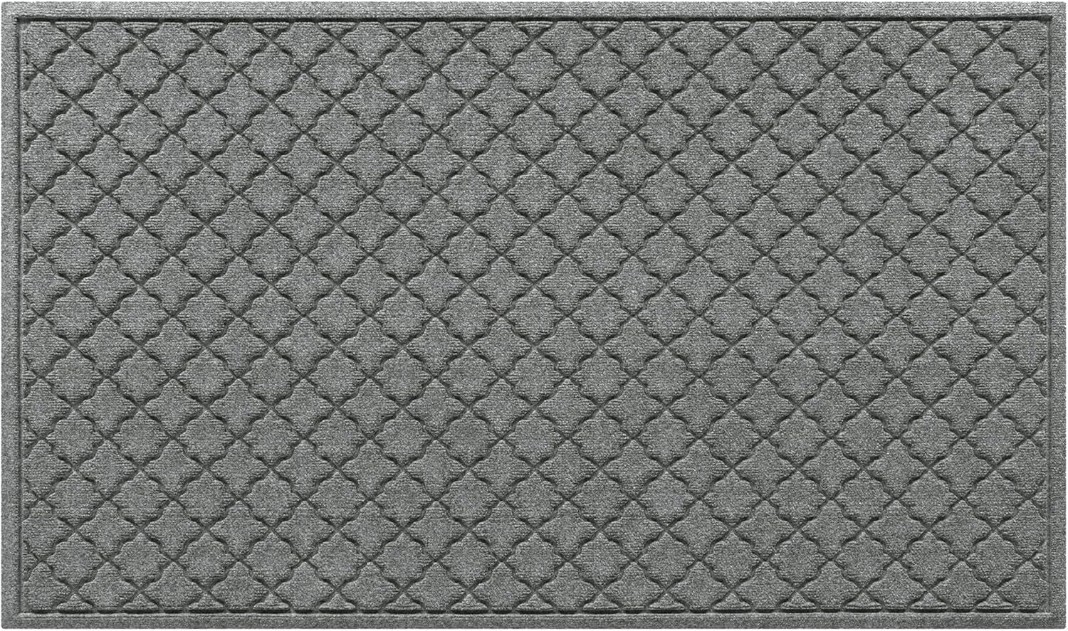 Heavy Duty Doorway Mat, 3' X 5', Made in USA, Durable & Skid-Resistant Entryway Mat, Water-Trapping, Indoor/Outdoor Decorative Floor Covering, Cordova Collection, Medium Grey